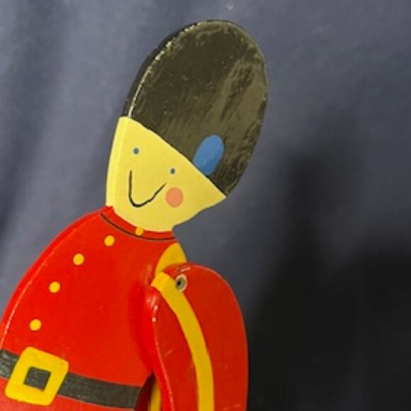 VTG Wooden Soldier Acrobat Flipper Toy Trapeze Sri Lanka Handmade 9.5"Tall - Picture 14 of 15